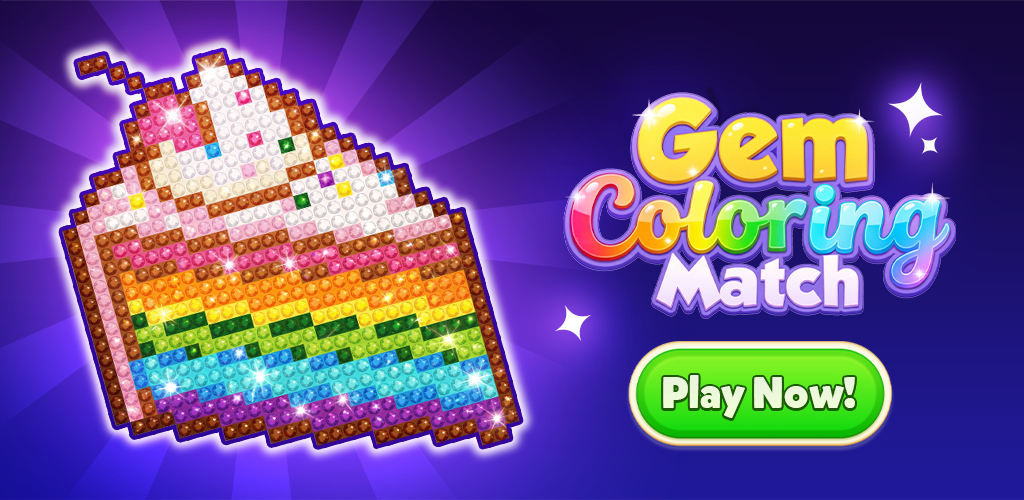 Gem Coloring Match 横屏宣传图