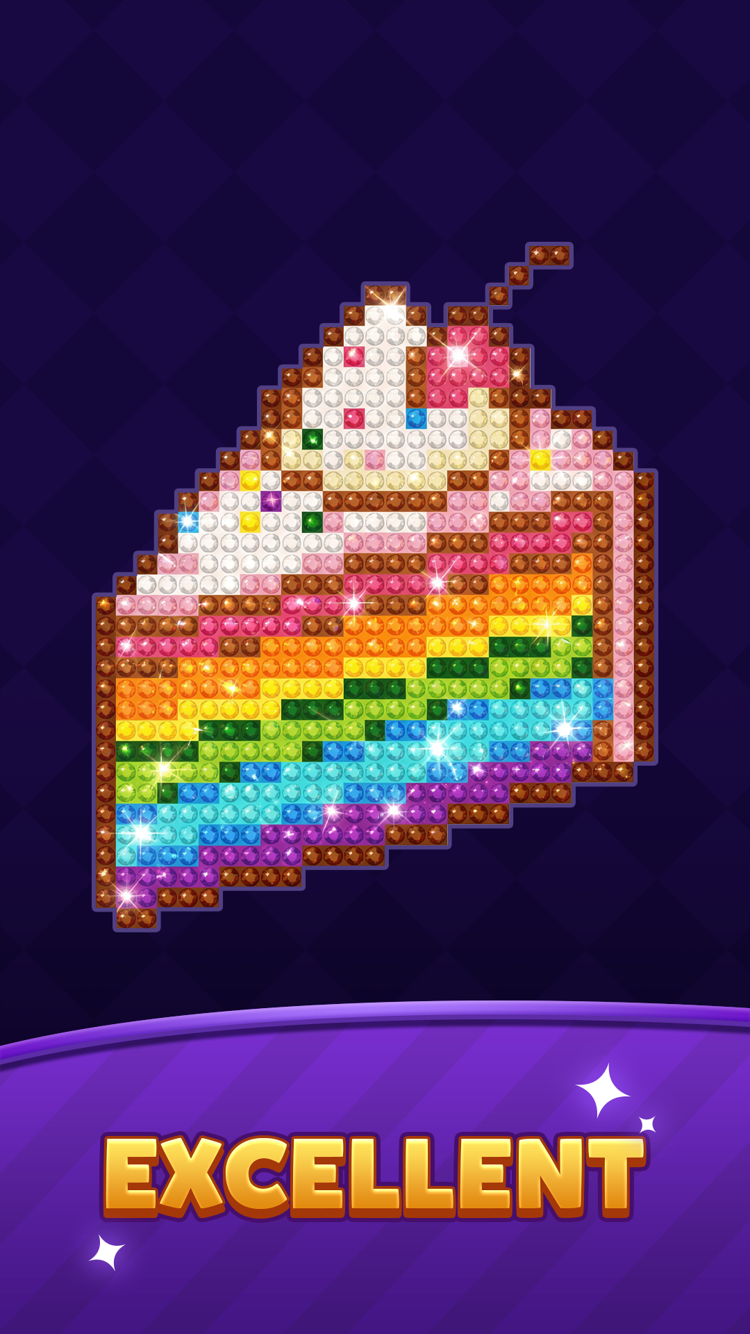 Gem Coloring Match sparkling handbag pixel artwork